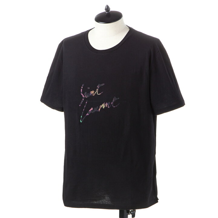 楽天市場】サンローラン T-SHIRT 553438 YBCL2 1068 ブラック メンズ 