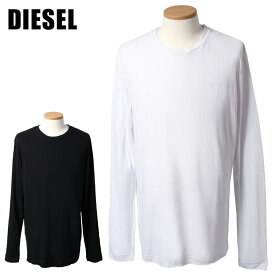 ディーゼル ロングスリーブTシャツ 00SHED 0CATA メンズ DIESEL ロンt 長袖シャツ ロゴ刺繍 白 黒