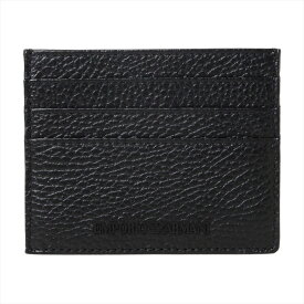 エンポリオアルマーニ カードケース Y4R173 Y068E 80001 ブラック EMPORIO ARMANI メンズ 名刺入れ 大人 シンプル 牛革