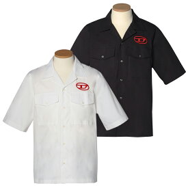 ディーゼル 半袖シャツ メンズ 綿100％ A10680 0PCAL DIESEL Vネック tシャツ ブランド 刺繍ロゴ