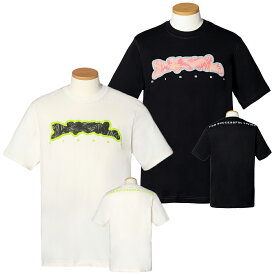 ディーゼル Tシャツ メンズ 半袖 綿100％ A12287 0QIAM 141 M White DIESEL tシャツ オーガニックコットン ブランド かっこいい ロゴ 白 黒