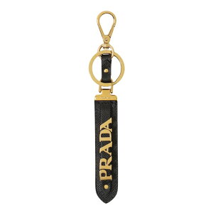 �v���_ �L�[�z���_�[ �u���b�N 1PP067 053 F0002 PRADA �L�[�`�F�[�� ���S �o�b�O�`���[�� �X�g���b�v �S�[���h �� �� ���f�B�[�X �����Y