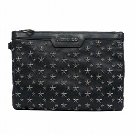 ジミーチュウ クラッチバッグ ポーチ DEREK/S BLS デレック 星型 スタッズ メンズ ブラック×ガンメタル JIMMY CHOO