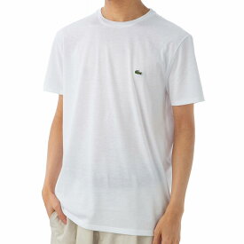 ラコステ Tシャツ ブランド TH6709 001 クルーネック ワニ ワンポイント 半袖 メンズ ホワイト LACOSTE