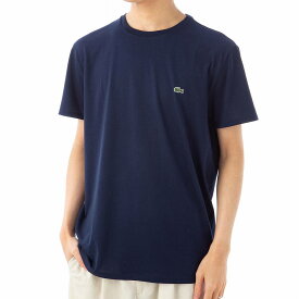 ラコステ Tシャツ ブランド TH6709 166 クルーネック ワニ ワンポイント 半袖 メンズ ネイビー LACOSTE