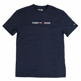 TOMMY HILFIGER Tシャツ ブランド DM0DM07621CBK クルーネック 半袖 ロゴ メンズ ネイビー トミーヒルフィガー