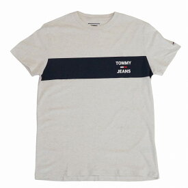 TOMMY HILFIGER Tシャツ ブランド DM0DM07858P1I クルーネック 半袖 ロゴ メンズ ライトグレー トミーヒルフィガー