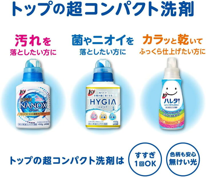 楽天市場】【大容量】トップ ハレタ 部屋干し 洗剤 蛍光剤無配合 