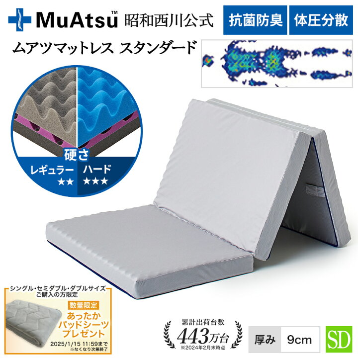 楽天市場】昭和西川 ムアツ マットレス セミダブル 【スタンダード 