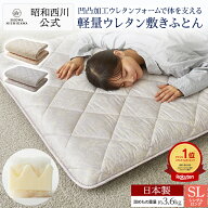 【15%OFF ※4/3 14:00~4/13 10:59迄】軽量ウレタン敷き布団 3.6kg EC2311 （シングルロング）100×210cm…