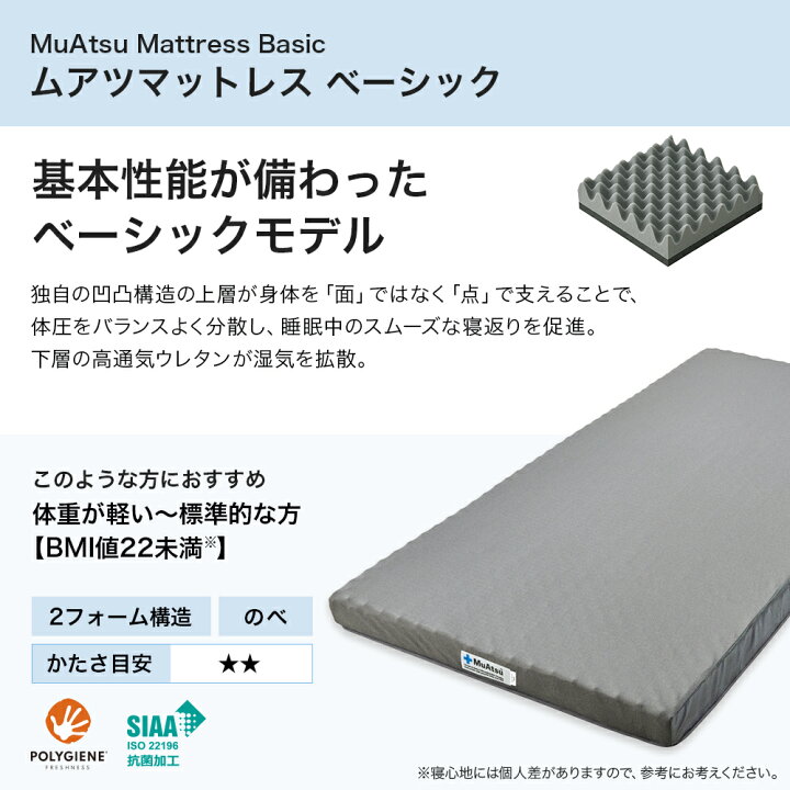 楽天市場】昭和西川 ムアツ マットレス ダブル ベーシック レビュー 