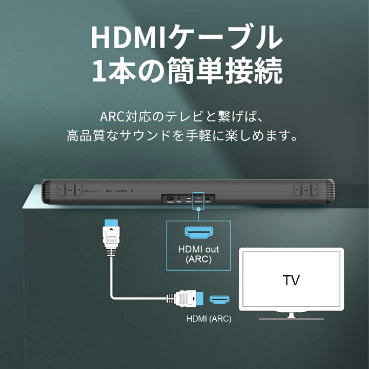 楽天市場】マラソン限定半額！ サウンドバー テレビ スピーカー 
