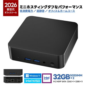 �f�X�N�g�b�v �p�\�R�� �~�jPC miniPC �C���e�� Intel N150 mini pc ���𑜓x 32GB �f�X�N�g�b�vpc Windows11 �����d�� ���É� �I�t�F���X �z�[�����[�X �ő�32GB������ ��e�� �ȃX�y�[�X���^pc ���y�� 2T