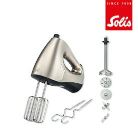 solis公式ショップ ソリス ハンドミキサー ハンド＆スティックミキサー SK8371 ゴールド ブレンダー 電動 家庭用 泡立て ホイップ スムージー ハンドミキサー ブレンダー ハンドブレンダー スティックブレンダー スティックミキサー SK8371 シルバー