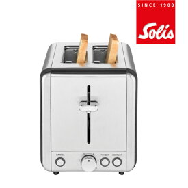 solis公式ショップ トースター 2枚焼き おしゃれ レトロデザイン Solis ソリス SK8002 ステンレストースター シルバー ワイド ポップアップトースター