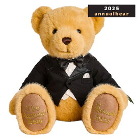 【1000円OFFクーポン対象】【英国ハロッズ直輸入品】 Harrods ハロッズ 2025 Annual Bear Henry アニュアルベア ヘンリー Tea Dance お茶会 タキシード クマ ぬいぐるみ 長毛 茶色 34cm アニバーサリー anniversary テディベア ベア 限定 プレゼント 男の子 女の子 子供 大人
