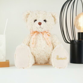 ハロッズ Harrods くま ホワイトベア ぬいぐるみ 誕生日 ハロウィン 男の子 女の子 かわいい ふわふわ ハリエット ベア リサイクル 素材 ファー シルク リボン キャラクター プレゼント 子供 大人 ラッピング 限定 おもちゃ 英国Harrods並行輸入品