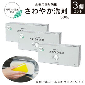 【3個セット】固形タイプ台所洗剤　さわやか洗剤　　580g