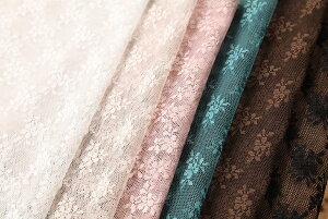 ラッセルレース 生地 チュールラッセルレース 布 手作り 花柄 カット50cm単位 クリックポスト対応商品(商品番号:42432)