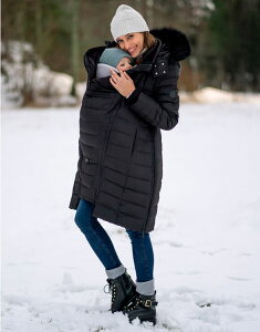 Seraphine LILY(リリー) 3in1 マタニティ・ベビーダウンロングコート -ブラック