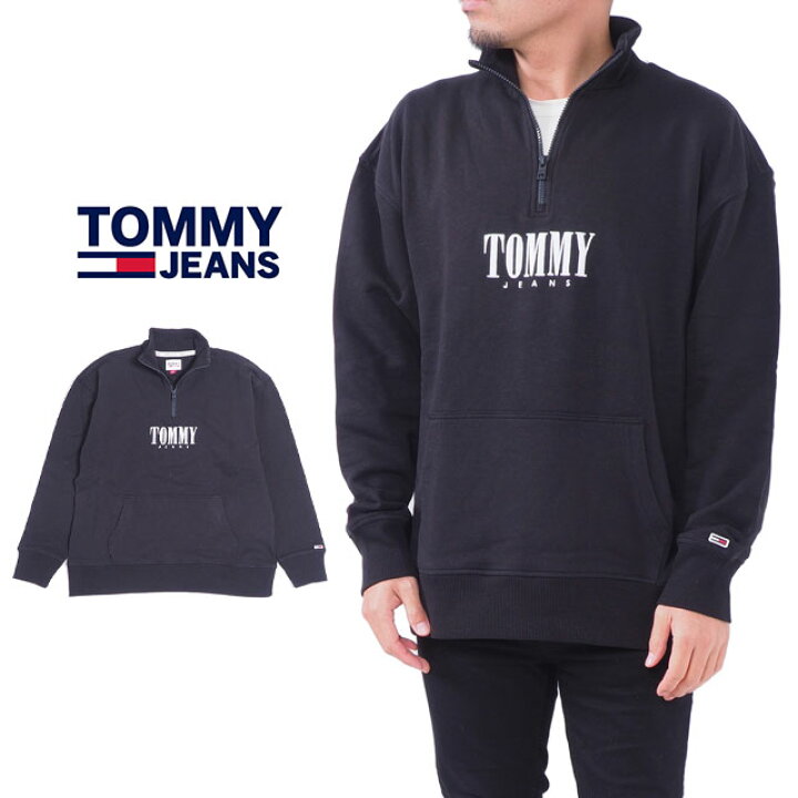 楽天市場】トミージーンズ スウェット シャツ クォータージップ ロゴ  