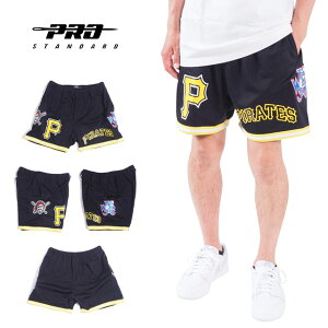 �v���X�^���_�[�h ���b�V���V���[�c �Z�p�� �o�X�p�� �����Y �j�� Black �u���b�N �� �s�b�c�o�[�O �p�C���[�c PRO STANDARD PITTSBURGH PIRATES LOGO MESH SHORT
