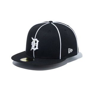 [���[]NEWERA CAP �j���[�G�� �L���b�v 59FIFTY Piping �p�C�s���O �f�g���C�g�E�^�C�K�[�X �u���b�N/�z���C�g �����Y �j�� �X�q �n�b�g ���� �������K�i ���K�戵�X NEW ERA �O���[�u���� �A���_�[�o