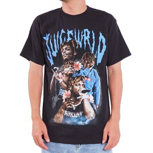 �����Y T�V���c JUICE WRLD RAP TEE �W���[�X���[���h ���b�vT�V���c �A�[�e�B�X�gT BLACK/BLUE(�u���b�N/�u���[) �j�����p �� TSHIRTS ���b�p�[ HIPHOP �~���[�W�b�NT ���S