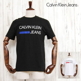 アウトレット 訳アリ Calvin Klein Jeans カルバン クライン ジーンズ POP RECTANGLE LOGO CREW NECK TEE CK プリント クルーネック 半袖 Tシャツ カットソー ホワイト 白 ブラック 黒 メンズ 男性 レディース 女性 ブランド アメカジ カジュアル モダンカジュアル