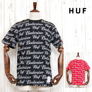 AEgbg HUF×BUDWEISER nt ohCU[ S jbg TVc CHEERS S/S KNIT TOP TEE BLACK RED  R{ gbvX bh  ubN  Y j fB[X  JWA Xg[g 