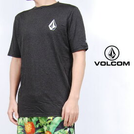 アウトレット USモデル ボルコム ラッシュガード VOLCOM STONE HEATHER S/S ルーズフィット 半袖 UV対策 紫外線対策 トップス チャコール ロゴ メンズ 男性 レディース 女性 サーフシャツ UVカット 海 川 プール 水着　Tシャツ　ヴォルコム　S M L XLサイズ