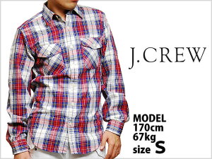 AEgbg J.CREW HEVY WEIGHT FLANNEL L/S SHIRTS WHITE RED BLUE CHECK WFCN[ wr[EFCg tlVc O YVc Vc  zCg  bh  u[  gR[ `Fb