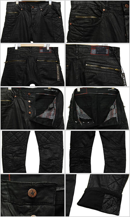 楽天市場】アウトレット 訳アリ ROCKSTAR JEANS SLIM FIT COATED BIKER 