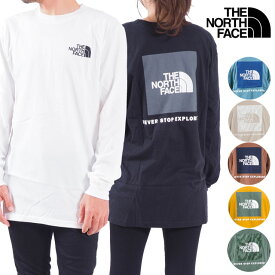 ノースフェイス 長袖Tシャツ メンズ レディース BOXロゴ ロンT USモデル 大きいサイズ ホワイト 白 ブラック 黒 S M L XL XXL THE NORTH FACE LONG SLEEVE BOX NSE TEE カットソー 秋冬