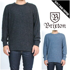 アウトレット ブリクストン ニットセーターメンズ S M L XLサイズ　ANDERSON SWEATER BLACK GREY　BLUE 長袖 トップス ブラック 黒 グレー 灰 青　ブルー ボーダー BRIXTON