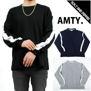�A�E�g���b�g AMTY �A���e�B �����C�� �v���I�[�o�[ �N���[�l�b�N �g���[�i�[ ���� GREY BLACK NAVY WHITE �O���[ �D �u���b�N �� �l�C�r�[ �� �z���C�g �� �����Y �j�� ���f�B�[�X ���� TOPS �g�b�v�X