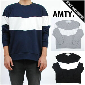 �A�E�g���b�g AMTY �A���e�B ���ؑ� �X�E�F�b�g �N���[�l�b�N �g���[�i�[ ���� GREY BLACK NAVY WHITE �O���[ �D �u���b�N �� �l�C�r�[ �� �z���C�g �� �����Y �j�� ���f�B�[�X ���� TOPS �g�b�v�X