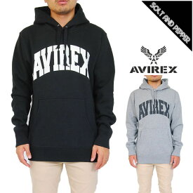 AVIREX アヴィレックス DAILY L/S SWEAT PULL PARKA LOGO TOPS BLACK GRAY デイリー プルパーカー スウェット ロゴ プルオーバー パーカー トップス ブラック 黒 グレー 灰 長袖 MENS メンズ 男性 国内正規取扱店 本物 ストリート カジュアル アビレックス