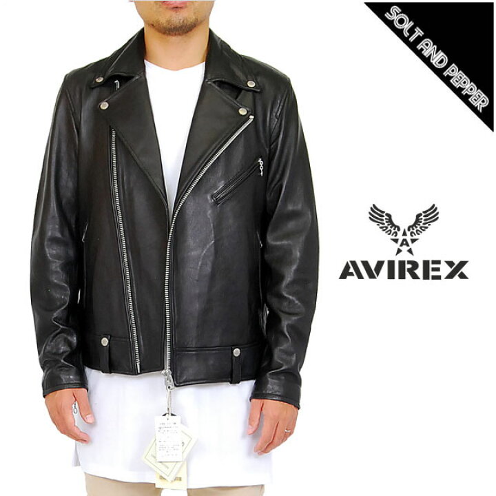 アヴィレックス 羊革 シープレザージャケット ライダース 定9.7万 2XL