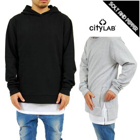 【送料無料】CITY LAB シティーラブ SIDE ZIP L/S PULLOVER HOODIE PERFORMANCE FLEECE サイドジップ付　長袖 プルオーバー パーカー パフォーマンス フリース グレー 灰 ブラック 黒 無地 シンプル 男性 トップス ストリート kanyewest yeezy yeezus CITYLAB 大きいサイズ有