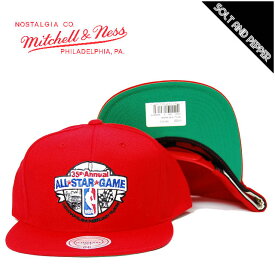 アウトレット MITCHELL&NESS 1985 35th NBA ALL STAR GAME SNAPBACK CAP RED GREEN ミッチェル＆ネス オールスター ゲーム スナップバック キャップ レッド 赤 グリーン 緑 帽子 VI53Z