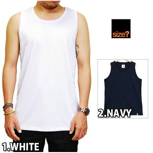 �A�E�g���b�g SIZE? MESH TANKTOP WHITE NAVY �T�C�Y? �I���W�i�� ���b�V���^���N�g�b�v �z���C�g �l�C�r�[ �� �� �����Y �j�� ���f�B�[�X ���� �g�b�v�X �C�M���X �����h�� �X�j�[�J�[�V���b�v�A�p��