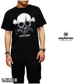 アウトレット UNYFORME ユニフォーム EMPIRE TEE LOGO WHITE BLACK エンパイア Tシャツ 半袖 ホワイト 白 ブラック 黒 ロゴ スカル トップス メンズ 男性 レディース 女性 カジュアル ストリート ブランド