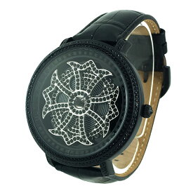 アンコキーヌ Anne Coquine 腕時計 メンズ 時計 マットブラッククロス＜文字盤：ブラック＞＜ベルト：ブラック＞1301-0202 ウォッチ ブランド 高級 クリスタルストーン ぐるぐる くるくる クルクル 回る ゴージャス プレゼント ギフト