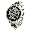 アンコキーヌ Anne Coquine 腕時計 時計 クロス チェーン(文字盤：黒)／1109-0214 925SILVER シルバーベルト ゴージャス ラグジュアリー 芸能人 スポーツ選手 ブランド 高級 クリスタルストーン ぐるぐる くるくる 回る プレゼント ギフト