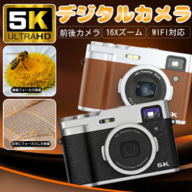 【新発売限定記念価格！】【新登場】 デジタルカメラ 5K 4800万画素 16倍ズーム WIFI対応【64GBカード付き】オートフォーカス 6軸手振れ補正 光学ファインダー フラッシュ HDMI出力可能 2.8インチ コンパクト カメラ デジカメ レトロ 初心者 学生 修学旅行