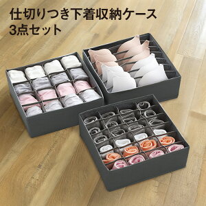 【大人気商品】収納ケース 下着 靴下 収納 下着収納 仕切り 仕切りケース 3点セット 7マス 16マス 24マス 引き出し ランジェリー アンダーウェア収納 収納ボックス 仕切りボックス 衣類 収納