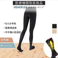 【クーポン10％OFF★P9倍】ヴェノフレックス 医療用 弾性 ストッキング むくみ 予防 コットン ハイソック…