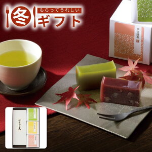 【30日限定最大500円OFFクーポン配布中♪】お歳暮 2025 絹ごし羊かん(抹茶)1本・宇治茶セット和スイーツ お茶菓子 くつろぎ お土産 彩り 冬ギフト※メーカー直送品です。