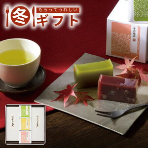 【30日限定最大500円OFFクーポン配布中♪】お歳暮 2025 絹ごし羊かん(抹茶・小倉)2本・宇治茶セット和菓子 高級ギフト 手土産 贈答向き お茶会 伝統スイーツ 冬ギフト※メーカー直送品です。